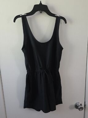 Abercrombie Black Drawstring Waist Romper